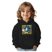 Bluzy dla dziewczynek - BLUZA DZIECIĘCA SONIC 104 Z KAPTUREM BAWEŁNIANA JAKOŚĆ - miniaturka - grafika 1
