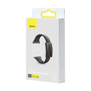 Baseus Slip-Thru pasek opaska bransoleta do Apple Watch 3/4/5/6/SE 42mm/44mm czarny (LBWSE-A01) - Akcesoria do smartwatchy - miniaturka - grafika 6