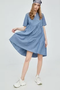 Sukienki - Vero Moda sukienka bawełniana mini rozkloszowana - grafika 1