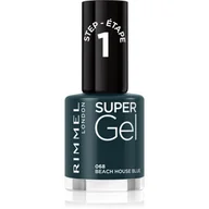 Lakiery do paznokci - Rimmel Super Gel hybrydowy lakier do paznokci bez użycia lampy UV/LED odcień 068 Beach House Blue 12 ml - miniaturka - grafika 1