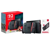 Konsole Nintendo - Nintendo Nintendo Switch 2 Joy-Con Czarny + Mario Kart World + Szkło hartowane Trust GXT 1254 - miniaturka - grafika 1