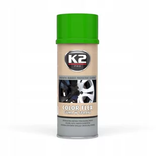 K2 COLOR FLEX GUMA W SPRAYU - JASNA ZIELEŃ Syntetyczna powłoka gumowa w sprayu - Chemia warsztatowa - miniaturka - grafika 1