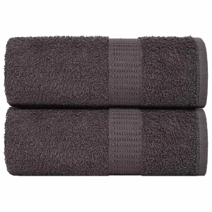 vidaXL Ręczniki, 2 szt., antracyt, 15x21 cm, 360 g/m², bawełna 100% - Ręczniki - miniaturka - grafika 1