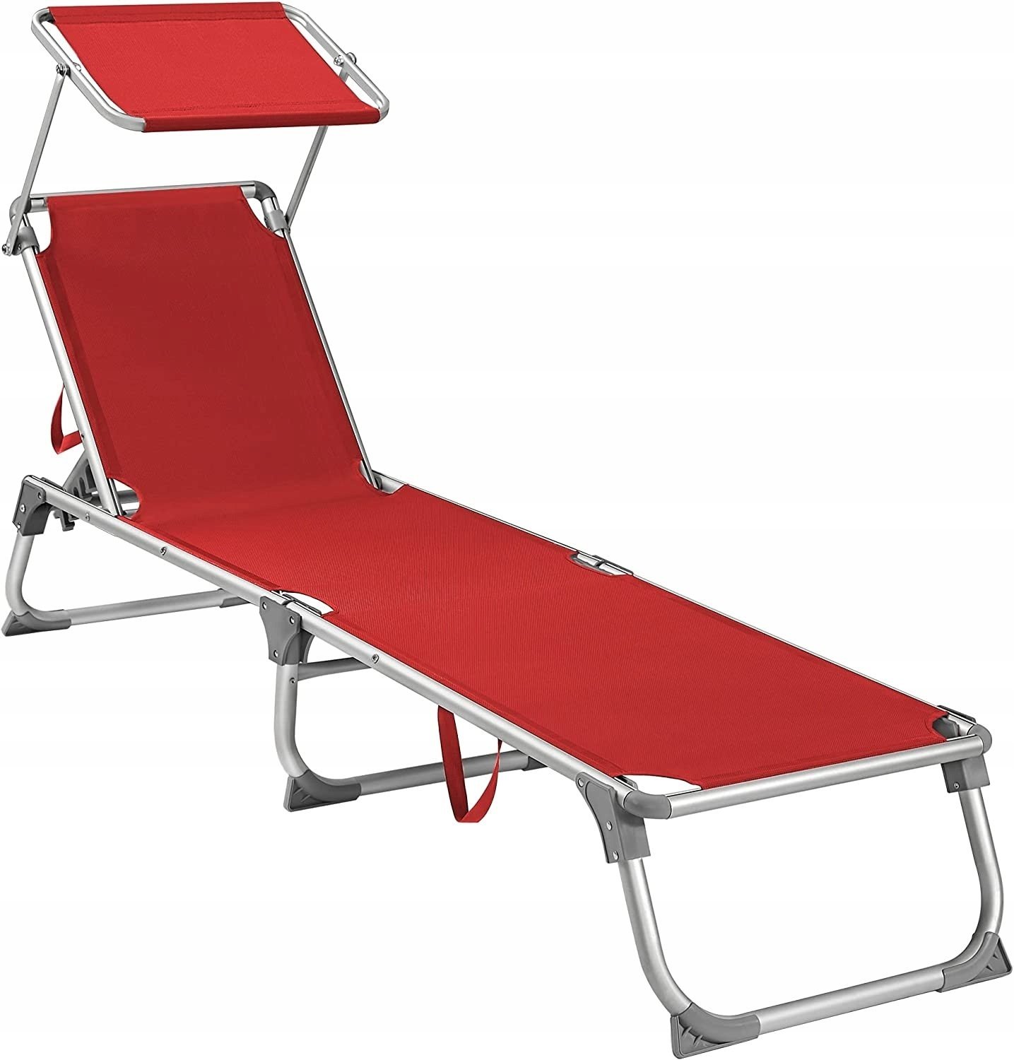 Songmics leżak ogrodowy, oparcie i baldachim regulowane,55 x 193 x 31 cm, GCB19RD XXX