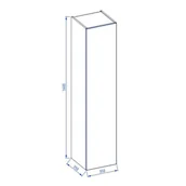 Szafki łazienkowe - Szafka łazienkowa EDGE 35 cm antracyt półmat wysoka - miniaturka - grafika 1