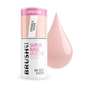 Lakiery hybrydowe - BrushUp! Super Base baza hybrydowa do paznokci Sparkle Nude 5g - miniaturka - grafika 1