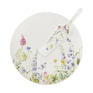 Talerze - Talerz do ciasta porcelanowy Patera z łopatką 31 cm VIOLA - miniaturka - grafika 1