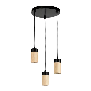 Britop LAMPA wisząca ANNICK 1419304R drewniana OPRAWA tuby ZWIS kaskada - Lampy sufitowe - miniaturka - grafika 1