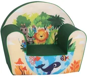 Krzesła obrotowe dla dzieci - DELSIT- FOTEL PUFA KRZESEŁKO FOTELIK Z PIANKI DLA DZIECKA, DT8-23061 SAFARI - miniaturka - grafika 1