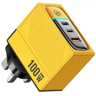 Ładowarki do telefonów - Ładowarka sieciowa WEKOME WP-U155 Tint Series GaN 100W Zółty - miniaturka - grafika 1