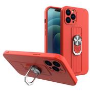 Etui i futerały do telefonów - Hurtel Ring Case silikonowe etui z uchwytem na palec i podstawką do Samsung Galaxy A22 4G czerwony - miniaturka - grafika 1