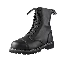 Botki męskie - glany GRINDERS - HUNTER (BLACK) 10-dziurkowe - miniaturka - grafika 1