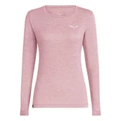 Koszulki i topy damskie - Salewa Damska koszulka damska Puez Melange Dry' Long Sleeve Tee Women, Zephyr Melange, M EU - miniaturka - grafika 1