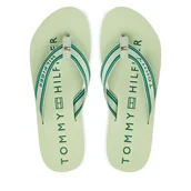 Klapki i japonki damskie - Japonki Tommy Hilfiger Th Webbing Summer Sandal FW0FW09193 Zielony - miniaturka - grafika 1