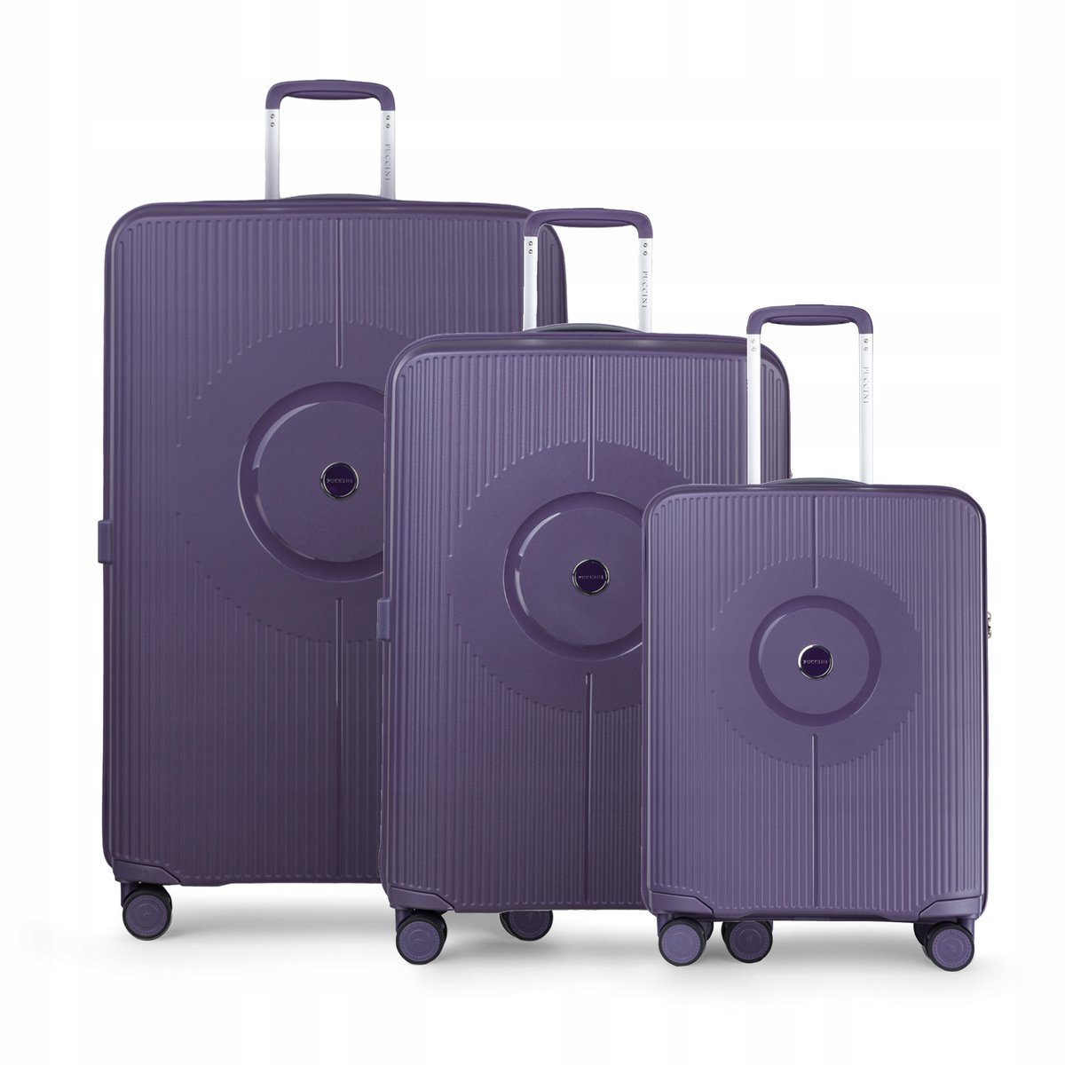 PUCCINI Zestaw WALIZEK Podróżnych Komplet Twarde Polipropylen 3w1 PP021 7D