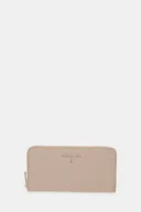 Portfele - Patrizia Pepe portfel skórzany damski kolor beżowy CQ4879 L001 - miniaturka - grafika 1