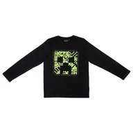Koszulki dla chłopców - Bluzka Minecraft, 152cm, wzór Creeper, z długim rękawem - miniaturka - grafika 1