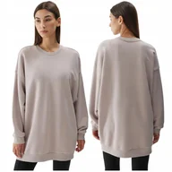 Bluzy damskie - BLUZA damska długa OVERSIZE dresowa 4F 4FAW23TSWSF0764 XS - miniaturka - grafika 1
