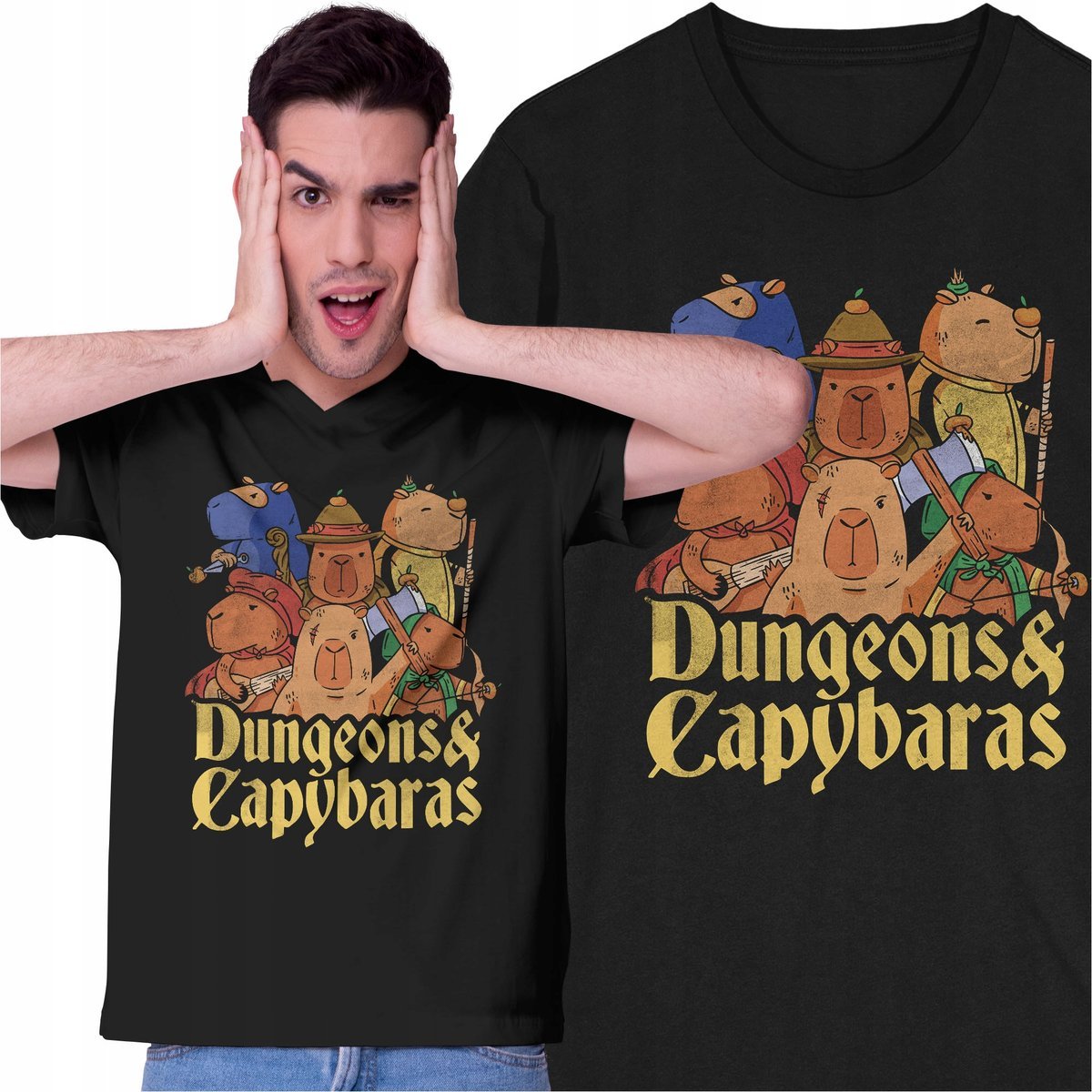 Koszulka Dungeons And Dragons D&D Kapibara Kapibary Capybara Zwierzęta