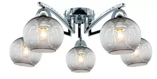 MLAMP Modernistyczna LAMPA sufitowa ELM1986/5 8C MLAMP szklana OPRAWA loftowa chrom ELM1986/5 8C - Lampy sufitowe - miniaturka - grafika 1