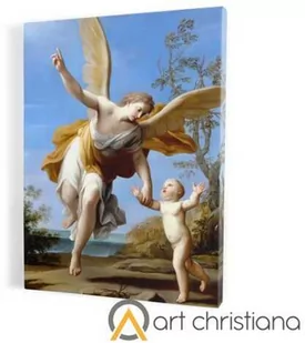 Anioł Stróż, obraz religijny typu canvas - Ikony i obrazy sakralne - miniaturka - grafika 1