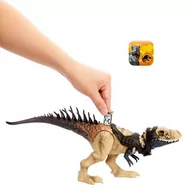 Figurki dla dzieci - Jurassic World Gigantyczni Tropiciele Bistahieversor Duża figurka dinozaura z funkcją ataku i sprzętem tropiącym, dodatkowa zabawa wirtualna - miniaturka - grafika 1