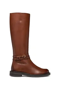 Geox kozaki skórzane D SERILDA damskie kolor brązowy na płaskim obcasie D56WYA 00043 C6002 - Kozaki damskie - miniaturka - grafika 1