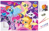 Malowanie po numerach - Zestaw do malowania po numerach, 20x30 cm, Koniki Pony - miniaturka - grafika 1
