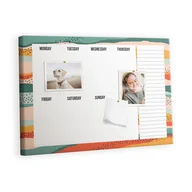 Planery - Kolorowy Organizer - Tablica Korkowa z Pinezkami - Retro planer tygodnia 60x40 cm - miniaturka - grafika 1