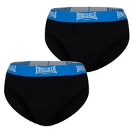 Majtki męskie - Lonsdale 2 szt. slipy męskie czarne, Rozmiar L - miniaturka - grafika 1