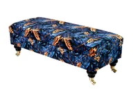 Ławki do przedpokoju - Kufer tapicerowany skrzynia QM-7 190cm EMRAWOOD Monstera 03 Crush Velvet - miniaturka - grafika 1