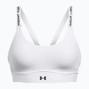 Biustonosz treningowy Under Armour Infinity Mid white/black | WYSYŁKA W 24H | 30 DNI NA ZWROT - Bielizna sportowa damska - miniaturka - grafika 1
