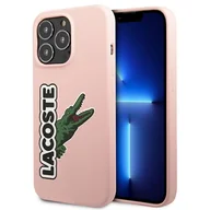 Etui i futerały do telefonów - Lacoste Etui do iPhone 13 Pro / 13 6,1" różowy/pink hardcase Silicone Head Crocodile - miniaturka - grafika 1