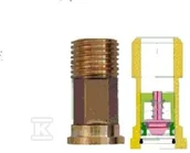 Akcesoria hydrauliczne - BMETERS Łącznik śrubunku 1/2" z wbudowanym zaworem zwrotnym, do montażu za wodomierzem - miniaturka - grafika 1