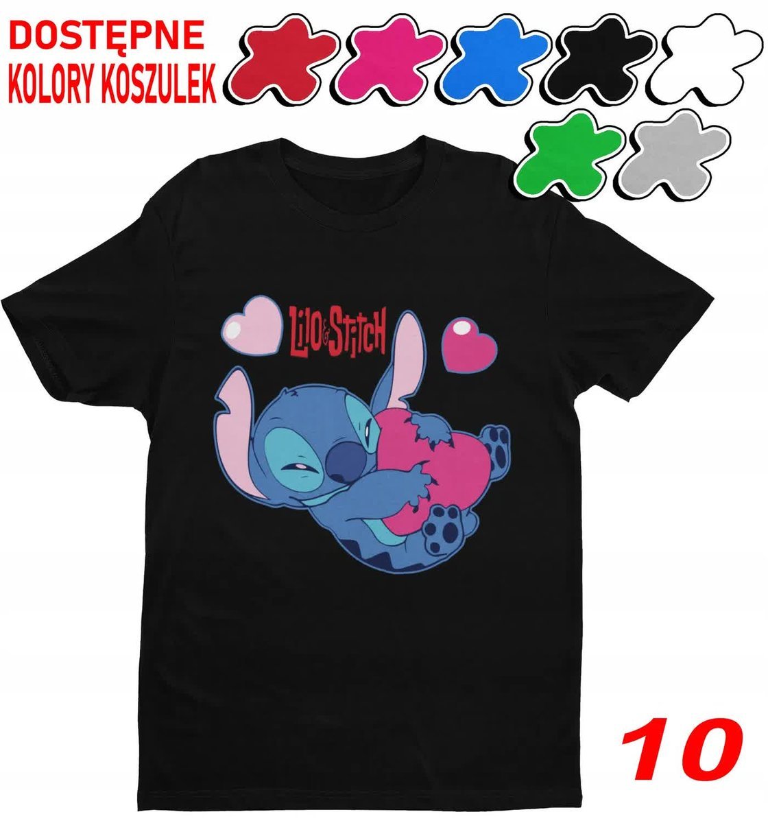 Dziecięca Koszulka Z Nadrukiem Duży Wybór Lilo I Stitch Stich - L 146-152
