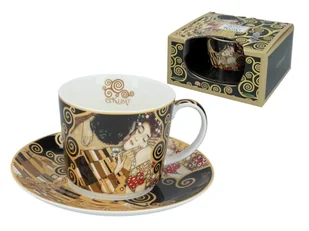 Filiżanka spodek do kawy Klimt Pocałunek Carmani - Filiżanki - miniaturka - grafika 1