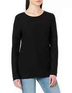 Swetry damskie - TOM TAILOR Damski Sweter z dzianiny z bawełny organicznej 1016350, 29999 - Black, XXS - miniaturka - grafika 1