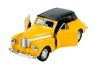 Samochody i pojazdy dla dzieci - WELLY OLD TIMER 1938 OPEL KAPITAN CABRIOLET ŻÓŁTY Z DACHEM 1:34 43785 - miniaturka - grafika 1