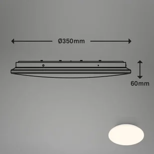 Briloner Lampa sufitowa Ekos z czujnikiem ruchu LED, Ø 35 cm - Lampy sufitowe - miniaturka - grafika 2