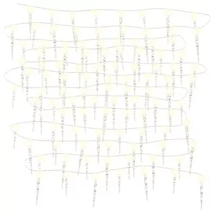Lampki świąteczne w kształcie sopli, 100 LED, ciepła biel, 10 m  Lumarko! - Oświetlenie świąteczne - miniaturka - grafika 1