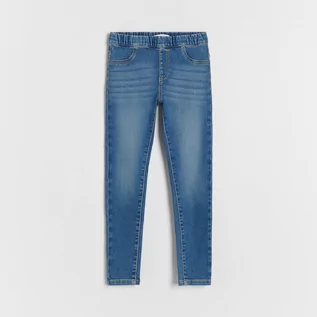 Spodnie i spodenki dla dziewczynek - Reserved - Jeansowe legginsy - Niebieski - grafika 1