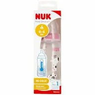 Butelki dla niemowląt - Nuk Butelka z wskaźnikiem temp. 0-6m First Choice 10741926 300 ml - miniaturka - grafika 1