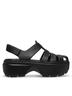 Sandały damskie - Crocs Sandały Stomp Fisherman Sandal 209938 Czarny - miniaturka - grafika 1