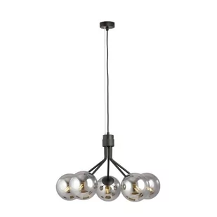 Emibig NOVA 5 BLACK/GRAFIT 1140/5 lampa wisząca design szklane klosze 1140/5 - Lampy sufitowe - miniaturka - grafika 1