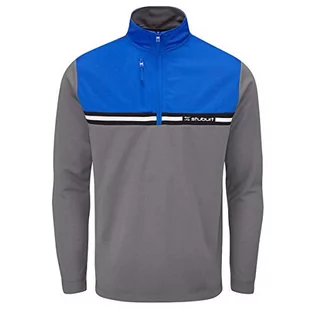 Stuburt Męska kurtka Flitton półzamek środkowa warstwa termiczna i oddychająca sportowa golf top kurtka płaszcz Szary średni szary XXL - Kurtki męskie - miniaturka - grafika 1