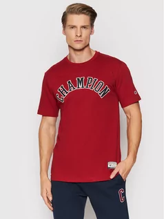 Koszulki męskie - Champion T-Shirt Collegiate Logo 216575 Czerwony Comfort Fit - grafika 1