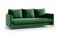 Sofy i kanapy - Sofa tapicerowana z funkcja spania BELIS - zielony / R38 automat DL Tak - miniaturka - grafika 1