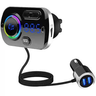 TRANSMITER BLUETOOTH 5 EDR ŁADOWARKA MP3 QC 2XUSB - Transmitery FM - miniaturka - grafika 1