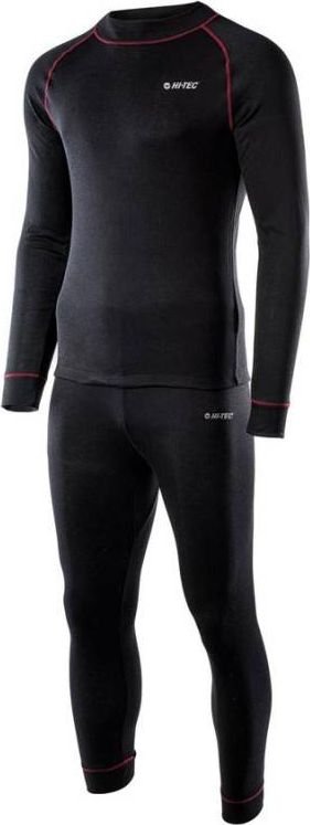 Hi-Tec Bielizna termoaktywna męska zestaw bluza + spodnie kalesony legginsy Hi-tec Sorin set czarna rozmiar L