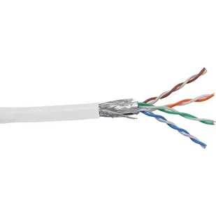 InLine Patch Kabel Sieciowy SF/UTP Cat.5e AWG26 CCA PVC biały 100m 72099W - Kable światłowodowe - miniaturka - grafika 1